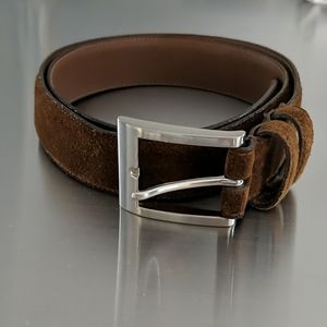 Allen Edmonds Snuff suede wide belt